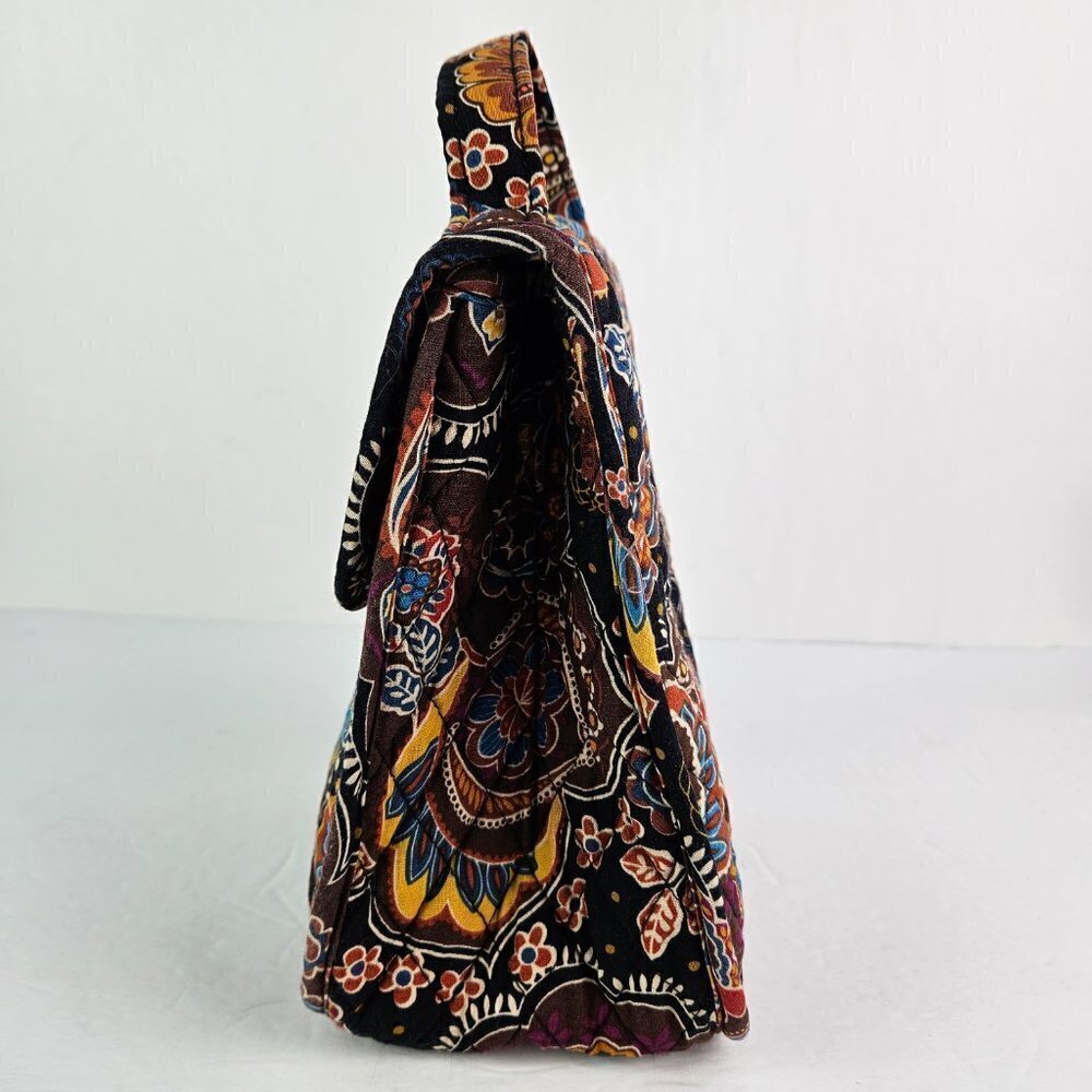 Vera Bradley Out To Lunch Bag Kensington (Retired) Brown Paisley Floral - Picture 2 of 12